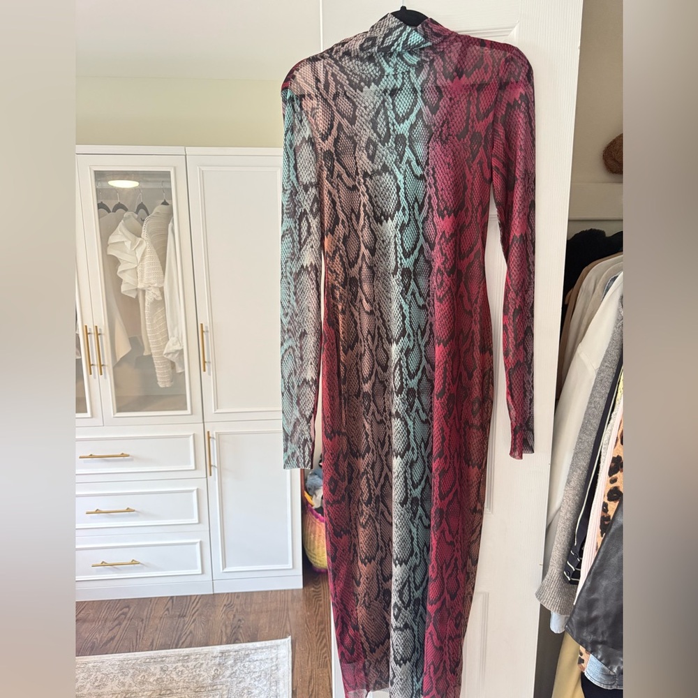 AFRM snake print dress
